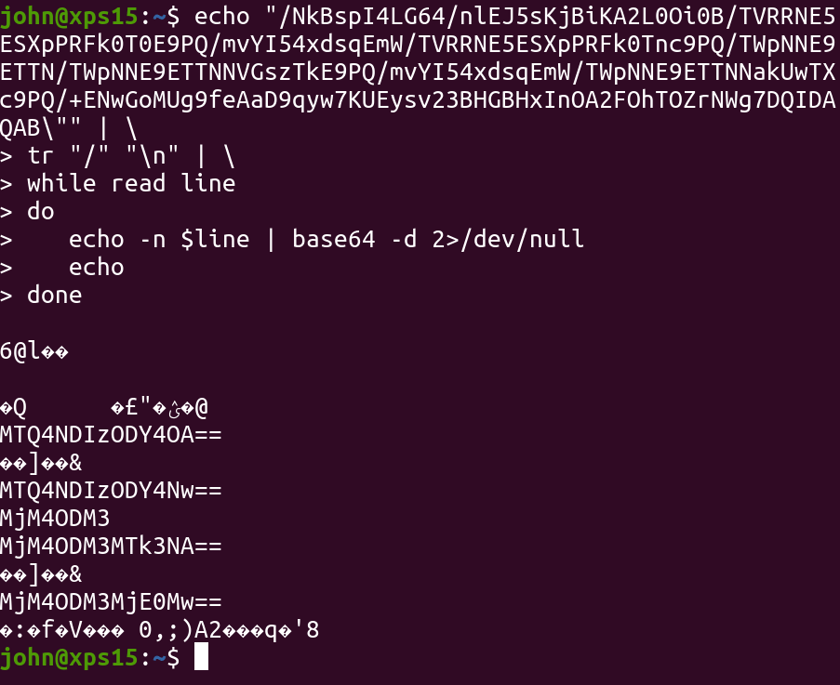 After decoding