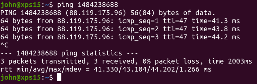 That is an IP address