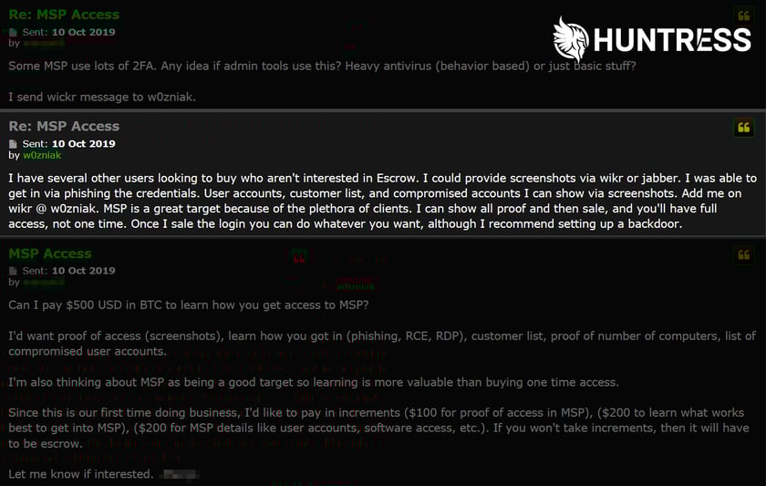 offer response